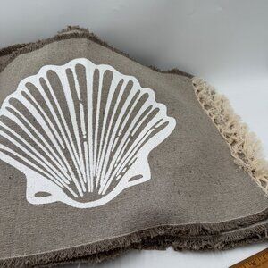Nautical Sea Life Table Beach Placemats for Dining Table, Natural Coastal Placem